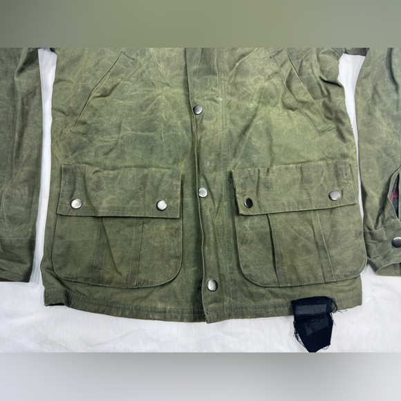 The Hundreds x Public Label Field Jacket Waxed Cotton Plaid Lined Corduroy Zip S - Picture 2 of 16